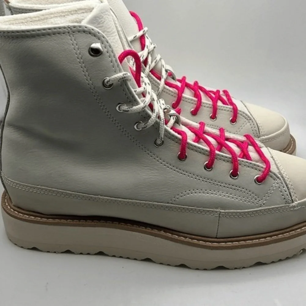 Converse Chuck Taylor Crafted Boot Hi Egret/Ivory/Pink 173212C M 8.5 | W 10- NWB - Picture 5 of 13